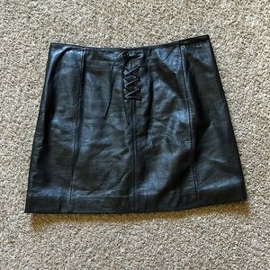 wilson’s lace-up leather skirt